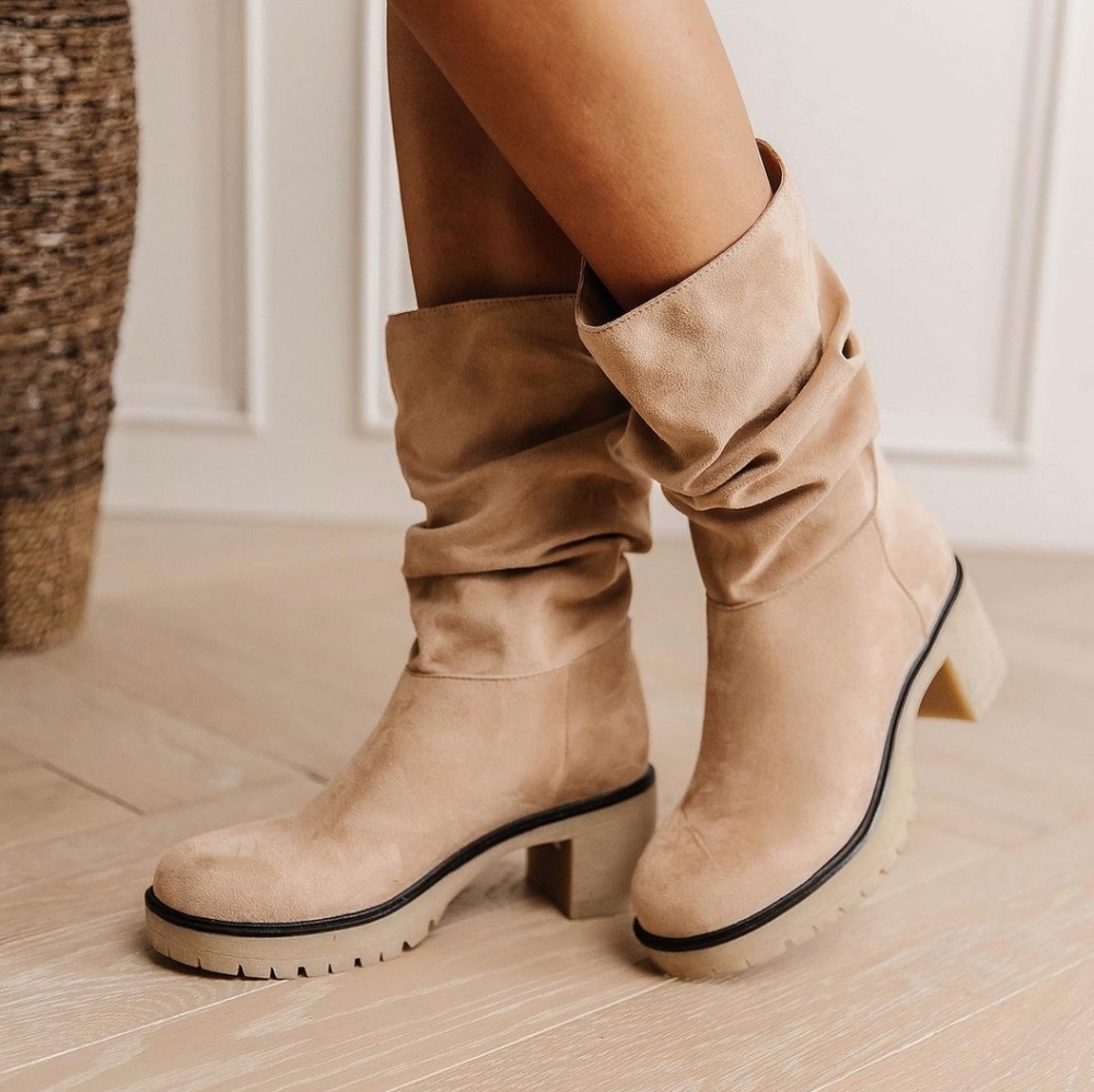 FAUX SUEDE SLOUCH BOOT